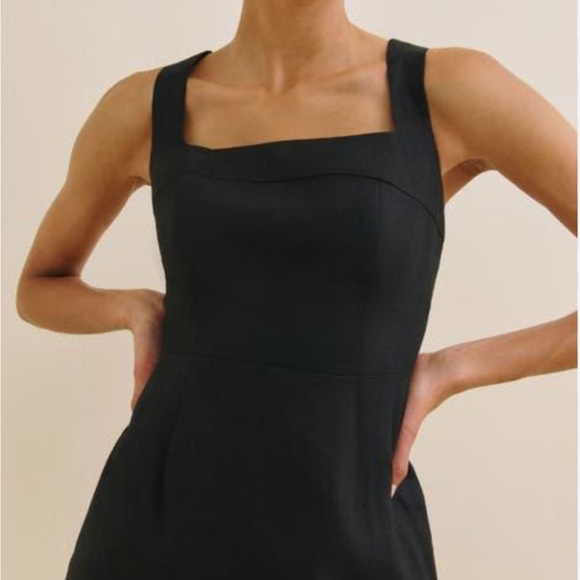 NWT • Reformation Celosia Black Linen Dress - Picture 5 of 8